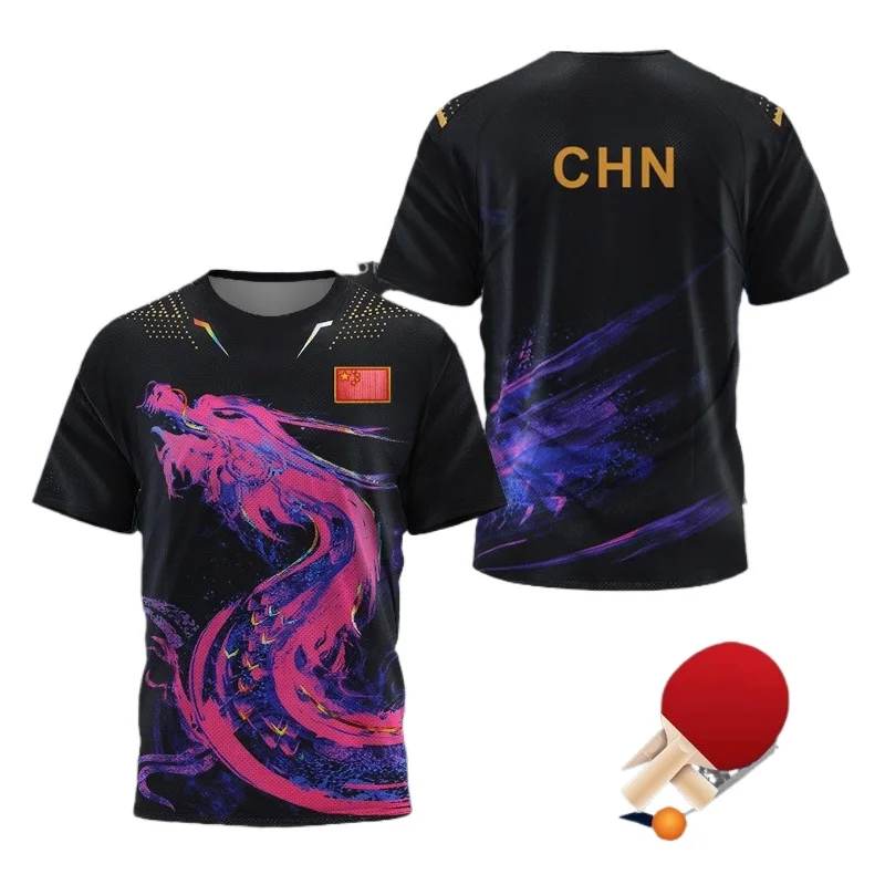 Badminton Rank - قميص رياضي للرجال بتصميم تنس الطاولة