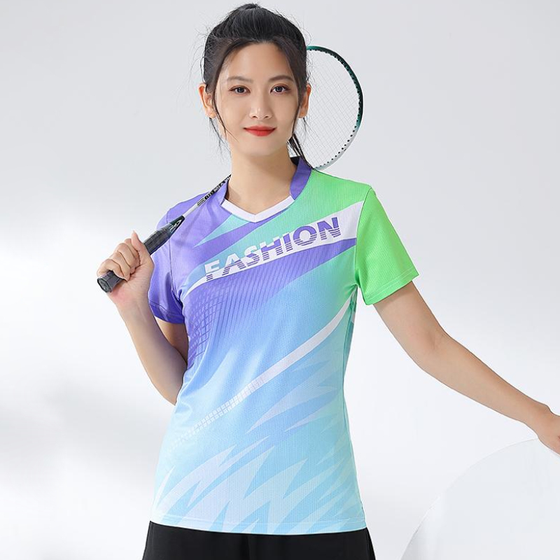 قميص نسائي مطبوع تنس الريشة ،  - مراجعة Badminton Jersey وسعره